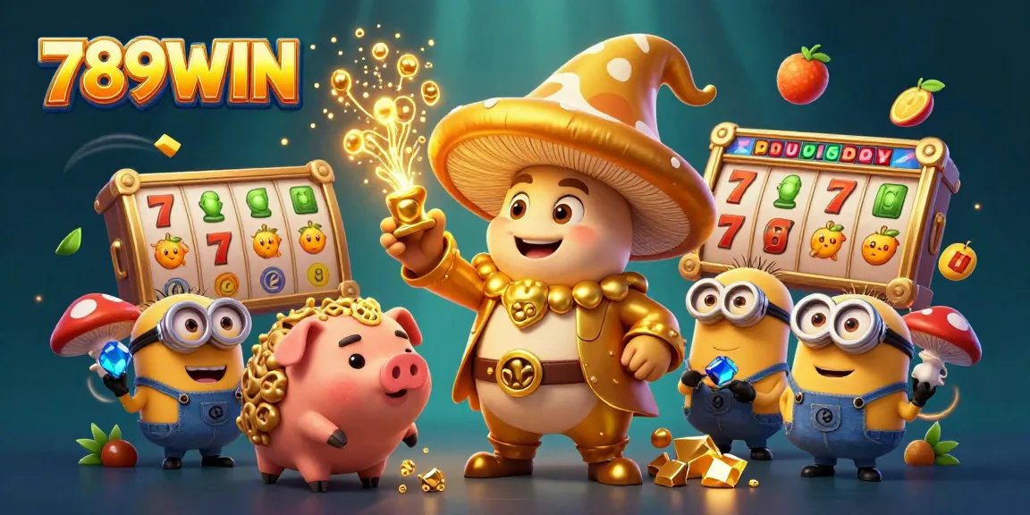 Experience thrilling slots at 789WIN with captivating visuals of magical characters and vibrant casino elements.