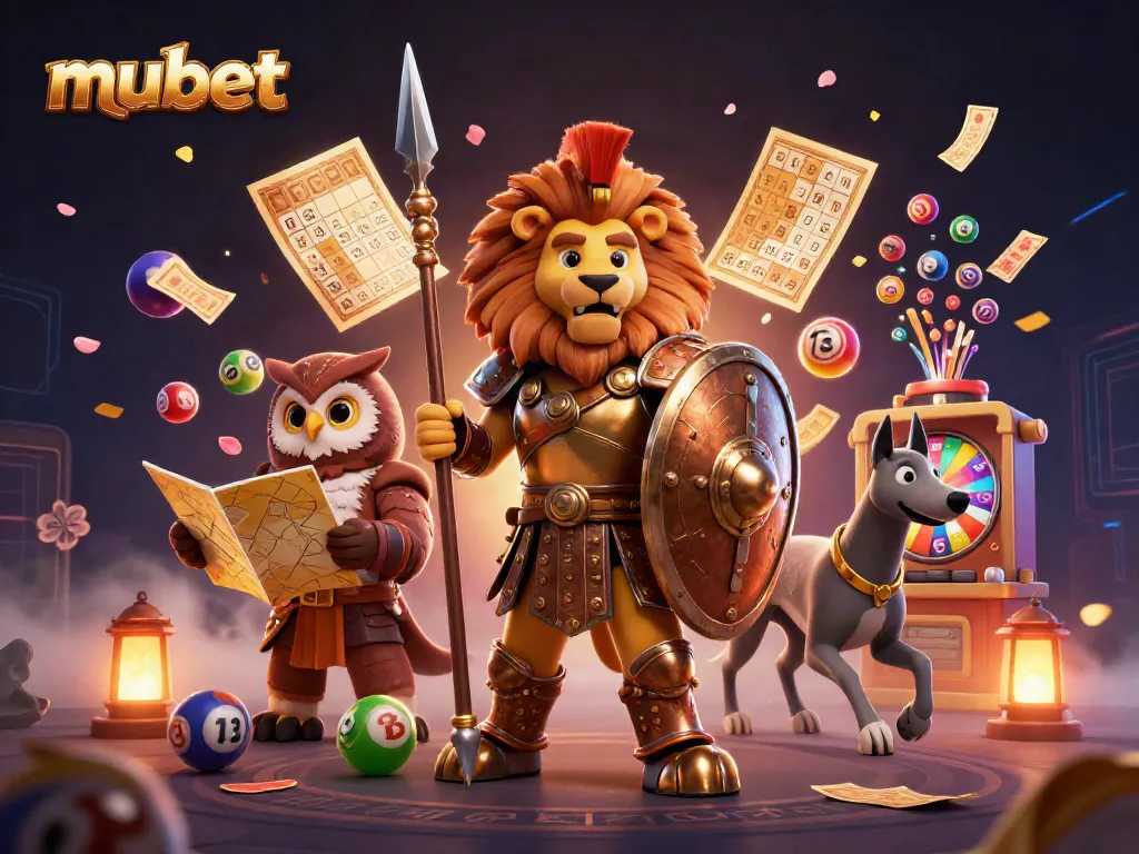 Experience thrilling lottery dynamics with mubet featuring vibrant characters and colorful gaming elements.