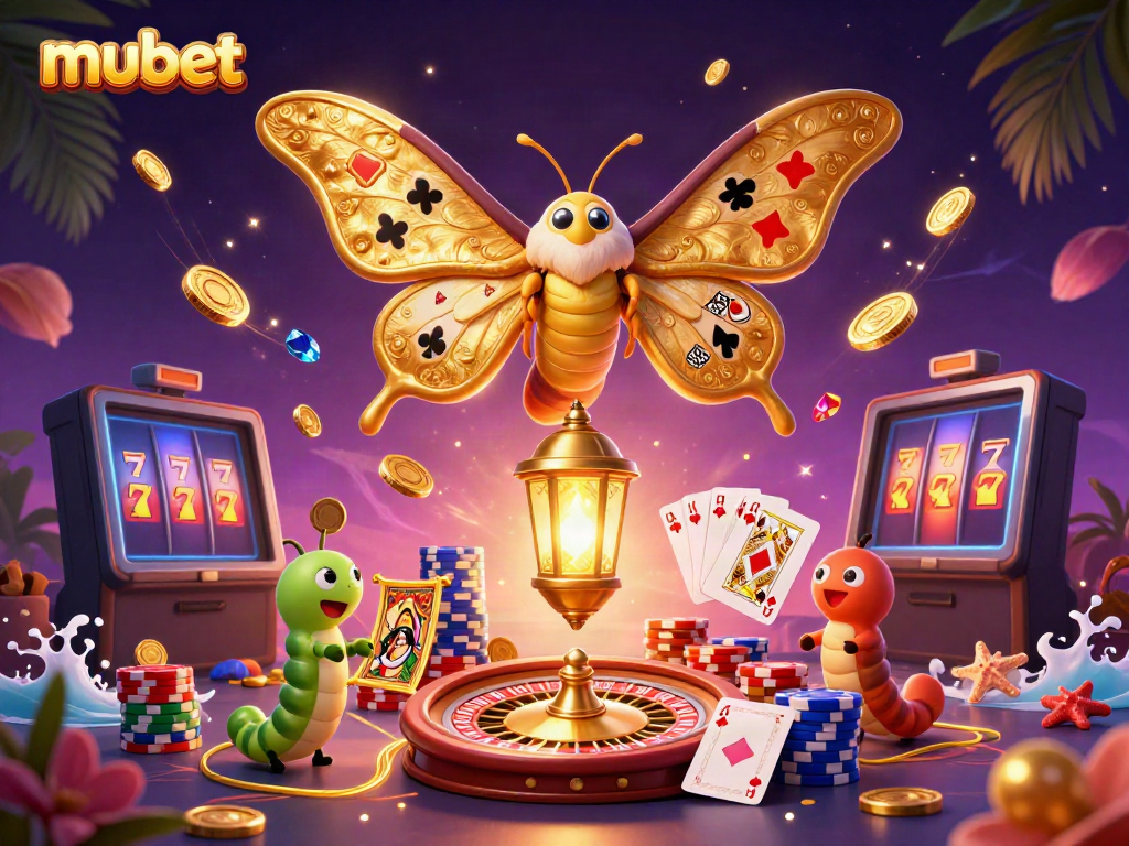 Experience the excitement of mubet with vibrant casino elements in an ultra-detailed scene.