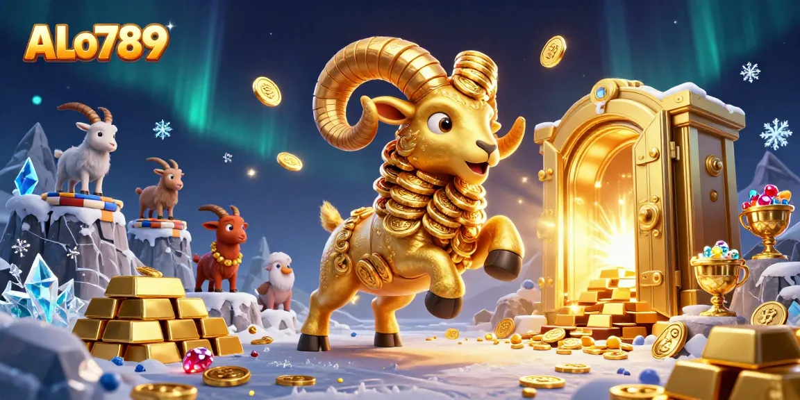 Engage in thrilling cockfighting action with ALo789's golden ram as it charges through wealth and treasure.
