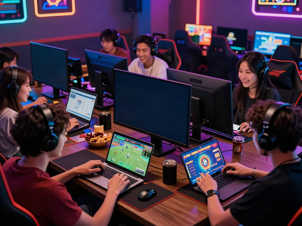 Experience dynamic online gaming at https://da88z.net/ with friends enjoying sports betting and slot games.